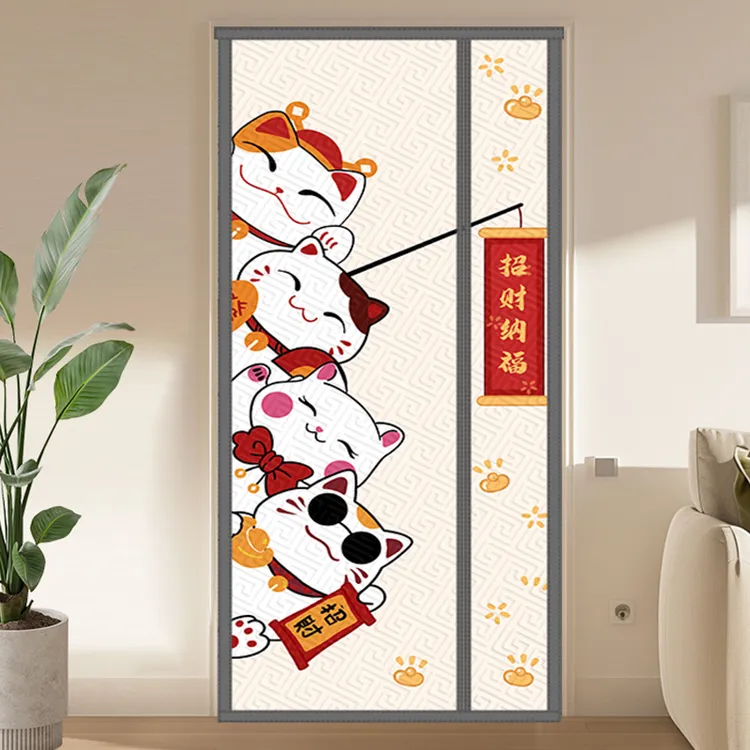 冬季保暖加厚棉门帘家用客厅保暖防风磁吸自吸隔断防寒保温门帘