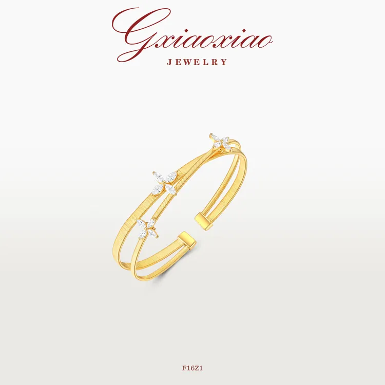 G XIAOXIAO 手镯 【蕾丝花瓣】气质复古轻奢时尚手镯 F16Z1新年礼物