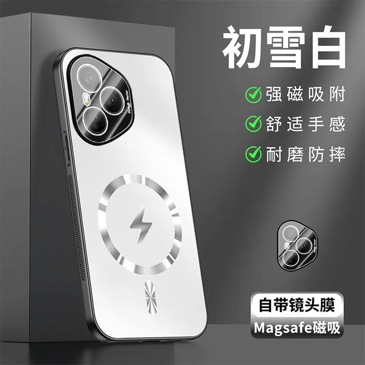 适用荣耀400Pro超薄磁吸圈简约新款保护套潮磨砂防摔镜头膜手机壳