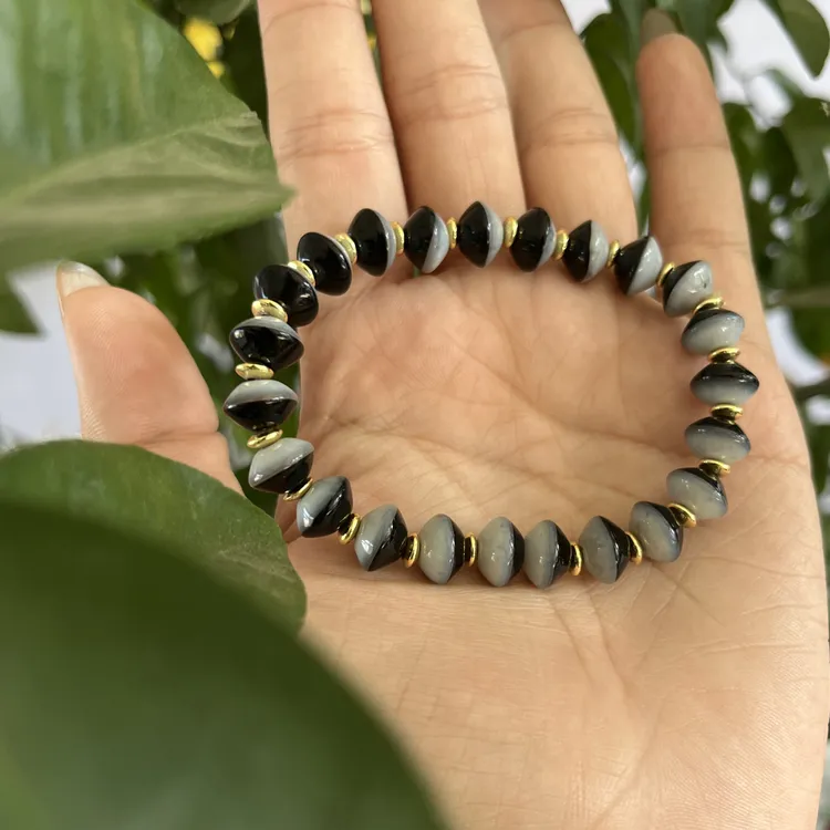 [精品]飞碟天地药师手串1.0天然缠丝玛瑙