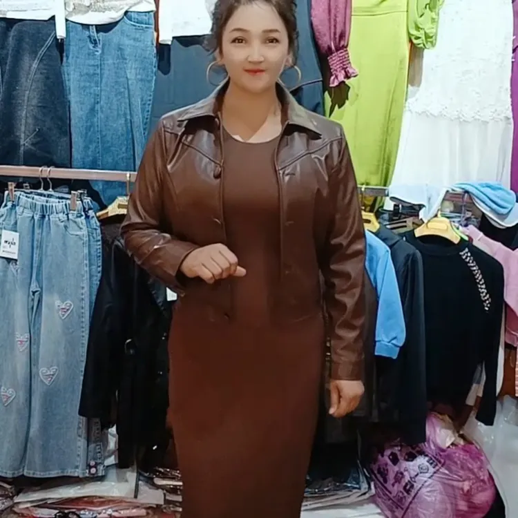 西装领薄款常规款常规立领皮衣女士加厚女款休闲气质时尚