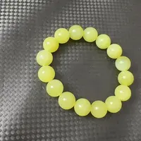 颈饰未镶嵌和田玉鸡油黄手串卡12