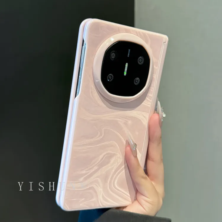 纯色丝绒适用华为mateX6折叠屏x6手机壳简约高级感磁吸中轴套