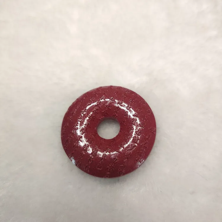 非金属树脂吊坠 紫金砂福佑平安扣挂坠饰品红色配饰圈圈
