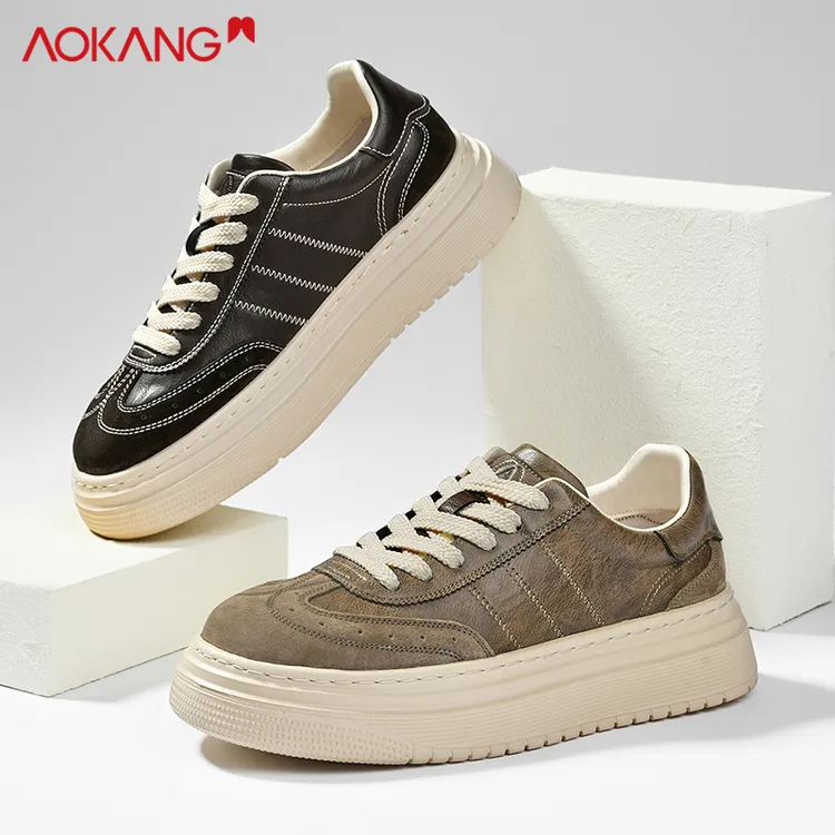 Aokang/奥康官方旗舰店官网正品男鞋秋季复古板鞋时尚品质休闲鞋