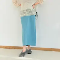 115BQ4271法式气质波点针织半身裙女冬季新款显瘦宽松百搭花苞裙