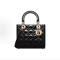 99新 DIOR/迪奥 迪奥黑金戴妃单肩包 GMNS011