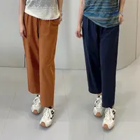 微胖女装【修腿神器】天丝麻料百搭老爹裤九分裤休闲裤夏季20727