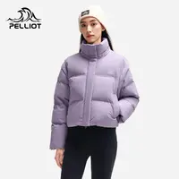 伯希和户外800蓬羽绒服2025新款女短款防风鹅绒服连帽保暖外套