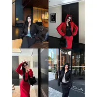 黑泽玄七“小魔女卫衣套装”秋季微胖显瘦气质弹力针织面料好穿爆女