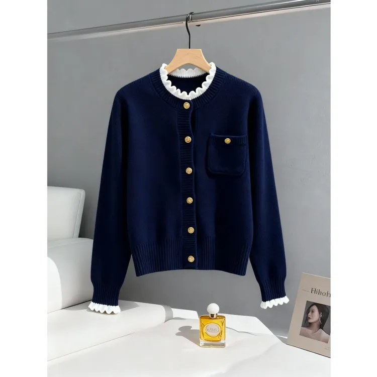 2025秋冬季新款爆款洋气时髦女装高级感清冷系显瘦长袖毛衣针织衫