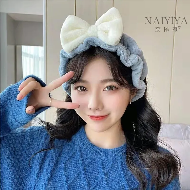 秋冬蝴蝶结洗脸发带女发箍不压头发头箍束发带化妆敷面膜头饰