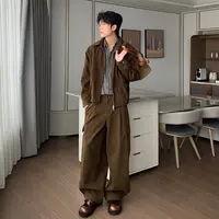 一轩轩轩【简奢的意义】秋季轻熟风高级感男时尚老钱风夹克套装2656