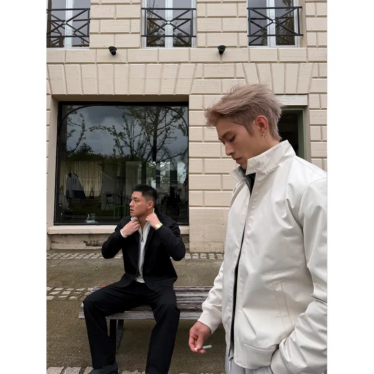 GTAL25AW美式元年夹克立领传统纹样印花藏文休闲高级感长袖外套