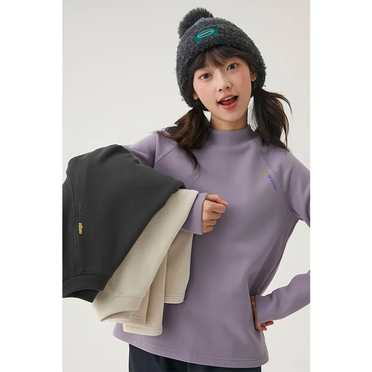 初中生女童冬季字母秋冬常规款套头保暖内搭长袖C25DD3158Z