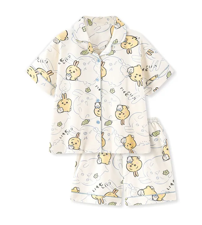 睡衣女纯棉短袖卡通可爱乌萨奇吉伊小八家居服可外穿爆款睡衣套装
