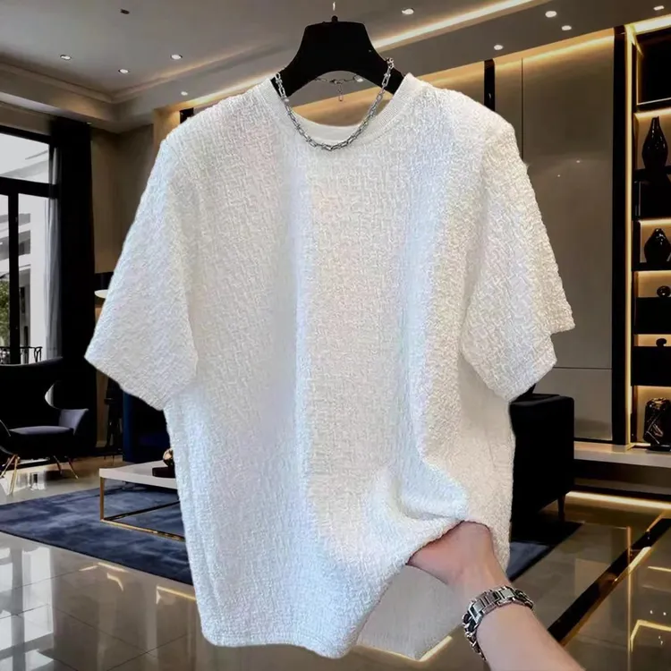 【原版】新款纯色宽松慵懒型潮流男女潮牌小众短袖T恤2025个性t夏季