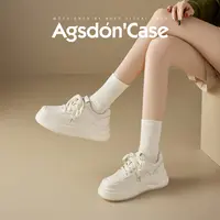 【奥古狮登】厚底小白鞋女秋季5cm增高小个子轻便时尚板鞋P151154AA