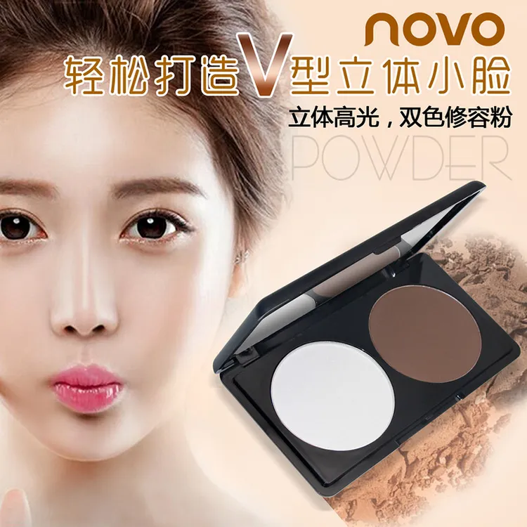NOVO立体塑型小脸双色修容粉脸部立体提亮鼻影高光阴影组合一体盘