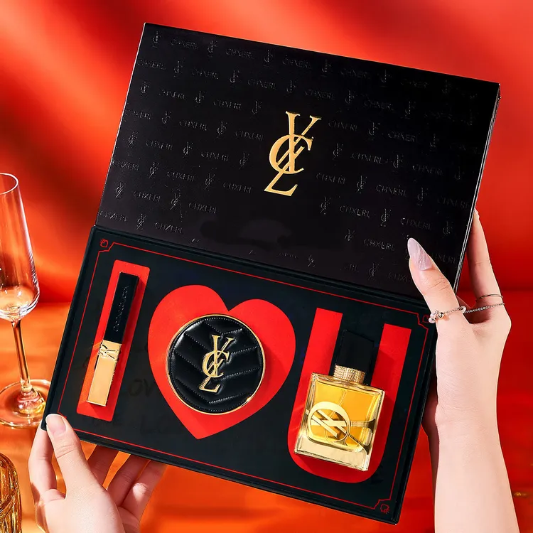 圣诞情人节礼物圣亚罗兰口红香水气垫套盒生日礼物送老婆女友闺蜜