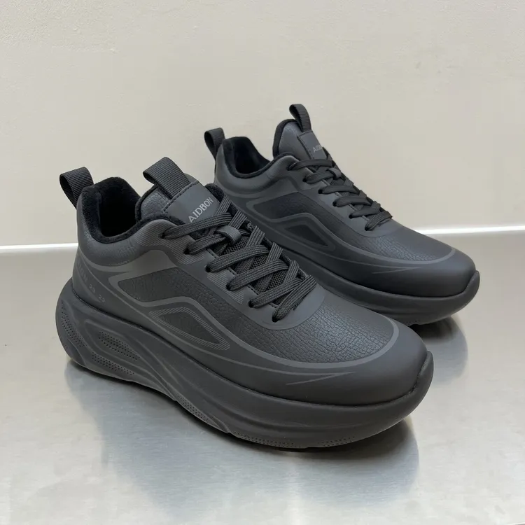 保暖冬季运动鞋透气冬季减震时尚跑步鞋黑色运动鞋男男士防水男款