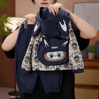 2025春秋新款洋气舒服儿童潮流韩版时尚外套休闲卡通套装