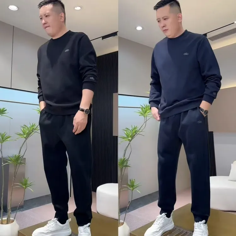 品至家秋季爆款男士时尚休闲运动圆领卫衣裤子套装高档轻奢两件套