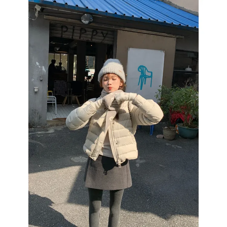  切糕自制【云舒芙蕾】小个子女冬季设计感宽松保暖羽绒服外套