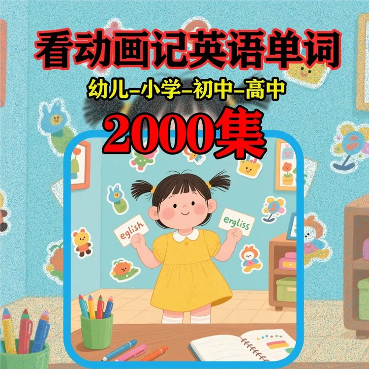 看动画记英语单词过目不忘快记英语单词幼儿小学初中高中动画视频