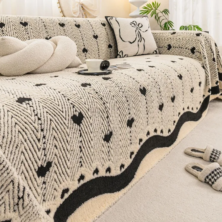 冬季舒棉绒沙发盖布防猫抓2025新款固定防滑全盖沙发罩全包万能套