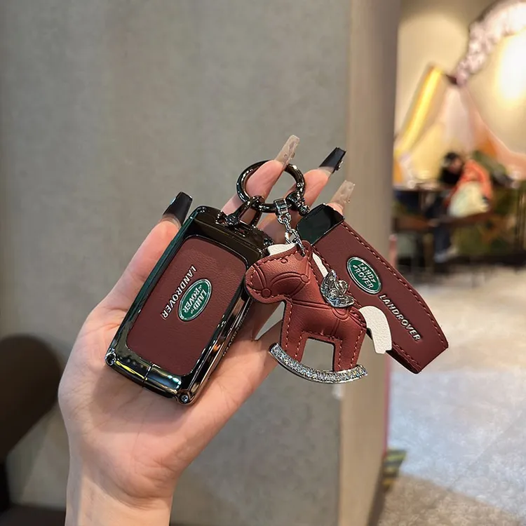 适用路虎揽胜极光L钥匙套发现4/5神行者卫士110运动版金属扣壳