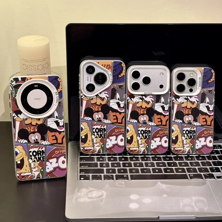 插画合集适用苹果17pro手机壳16pm小众华为p80彩银vivo防摔小米15