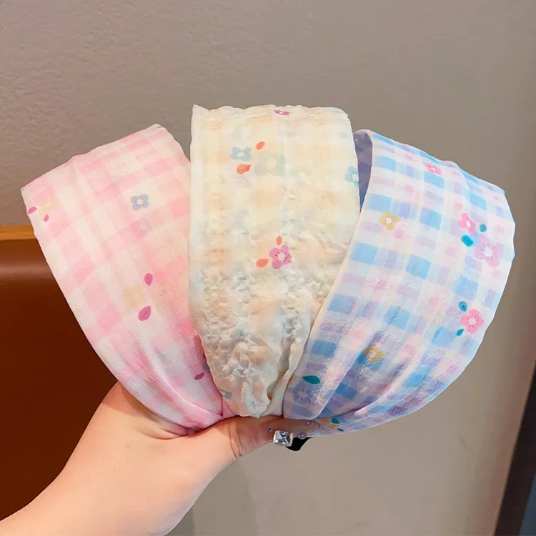 儿童碎花宽边发箍女童宝宝甜美刘海碎发整理头箍小女孩不勒头发饰