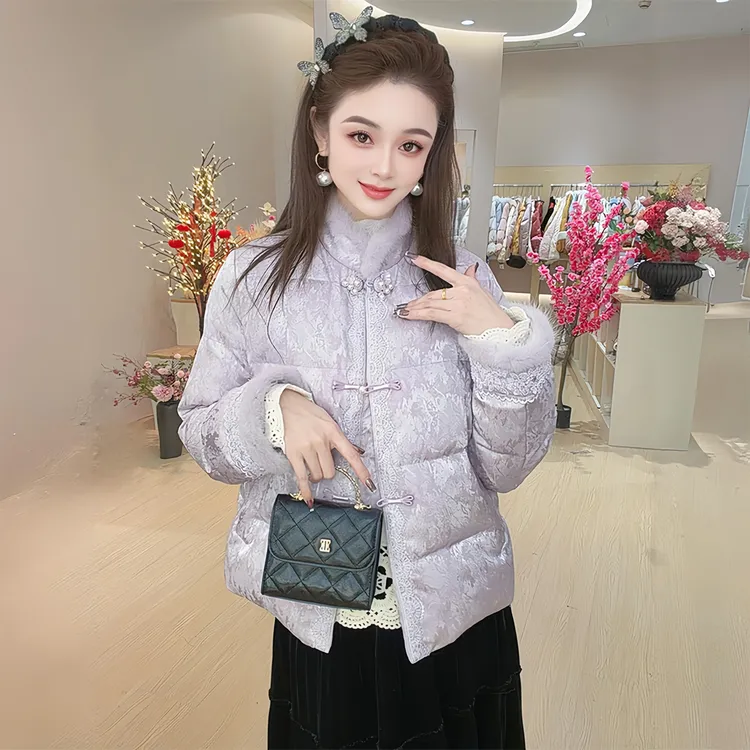 新中式国风棉服重工系列浮云锦绣女款外套