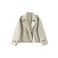 【缪斯外套】秋冬新款设计感立领毛呢外套短款小个子高级感外套2631