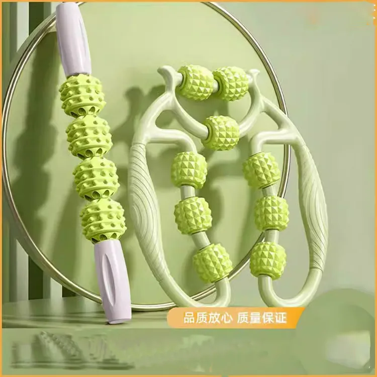 腿部按摩器神器九轮夹经络多功能滚夹腿肌肉瑜伽器滚轴疏通滚瘦腿