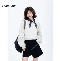 【FLARE SOIL】空气层秋冬卫衣长袖运动感圆领套头保暖卫衣 T4623A