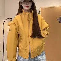 立领短款拉链女秋季韩版棒球服春秋百搭休闲宽松短外套