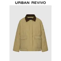 UR2025冬季新款女装休闲翻领绗缝双口袋羽绒服UWM150047
