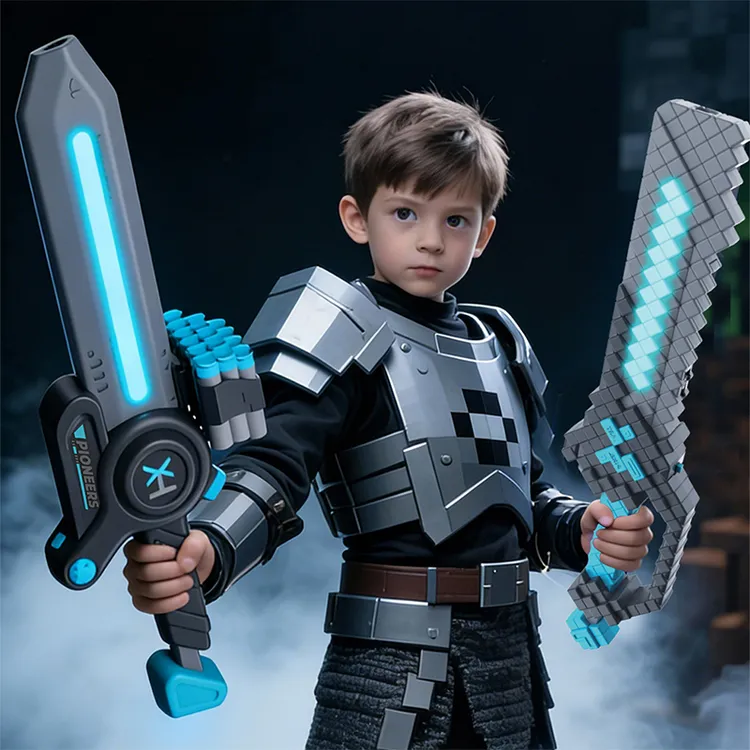 我的高级世界黑科技钻石剑儿童男孩枪玩具2025新款火爆3到6岁以上