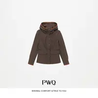 【乘风破浪】风衣连帽宽松拉链款撞色长袖短外套MW-259174-QQ