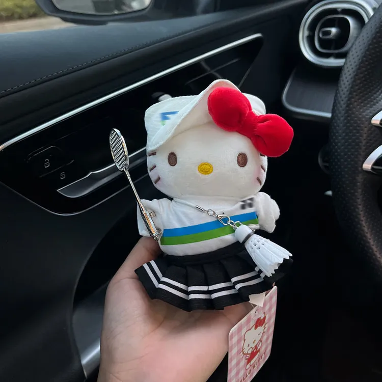 正版卡通羽毛球helloKitty挂件车挂闺蜜礼物伴手礼车载好物少女心