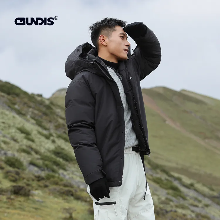 冈狄斯羽绒服男款2025新款加厚短款95鸭绒外套男女同款极寒保暖款