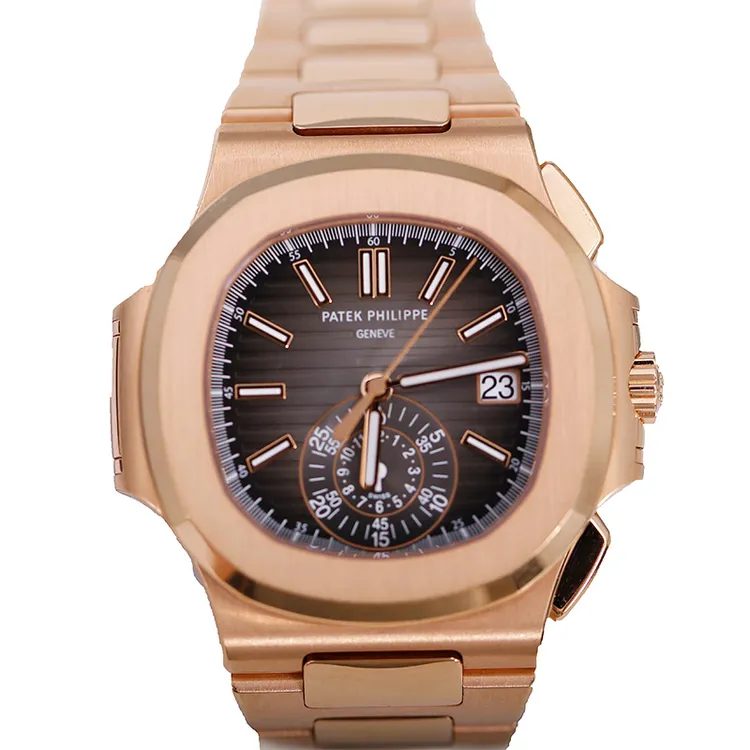 95新 Patek Philippe/百达翡丽 17年全套鹦鹉螺5980R玫瑰金