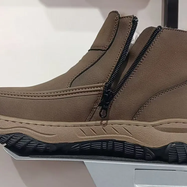 林廓牌602-保暖户外老人冬季纯羊毛加绒职场休闲风时尚休闲鞋高帮