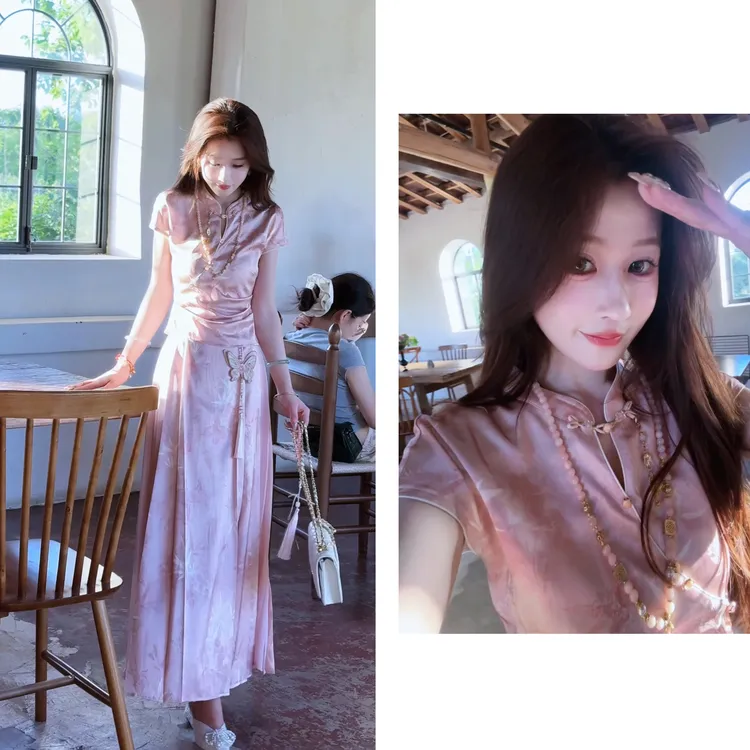 【婷婷】《长亭外》缎面提花马面裙套装 TTY2SX713【Q】