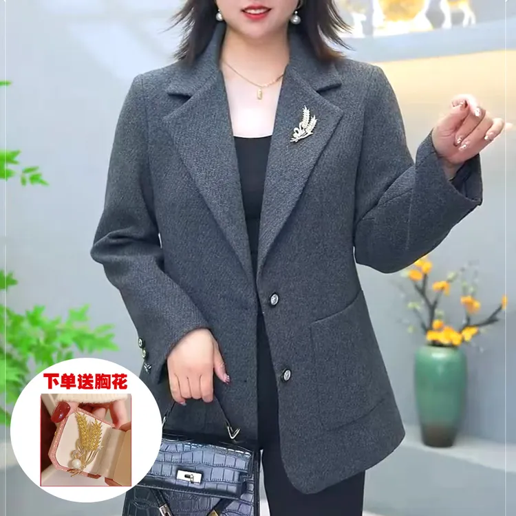 爆品｜2025秋冬精品全衬大码西服厚款外套遮肉显瘦百搭高端西装