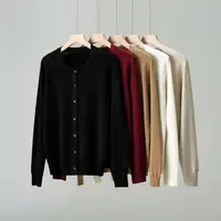 女式精纺星空纱针织羊毛开衫时尚百搭宽松短款羊毛衫