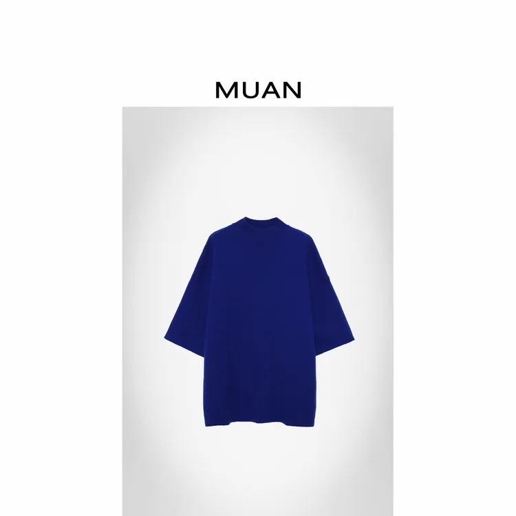 木岸MUAN：《富士T》定制100羊毛315克宽松上衣打底女CQ-DG3-147