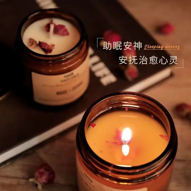 干花香薰蜡烛礼盒铁盒室内家用香味浪漫香情调氛厂家直销批发